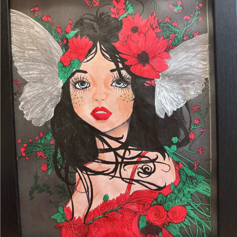 Original one of a kind signed & framed art.